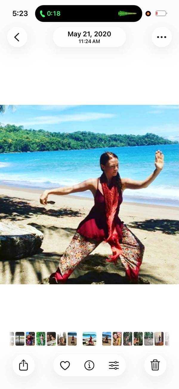 Tai Chi practice on the beach